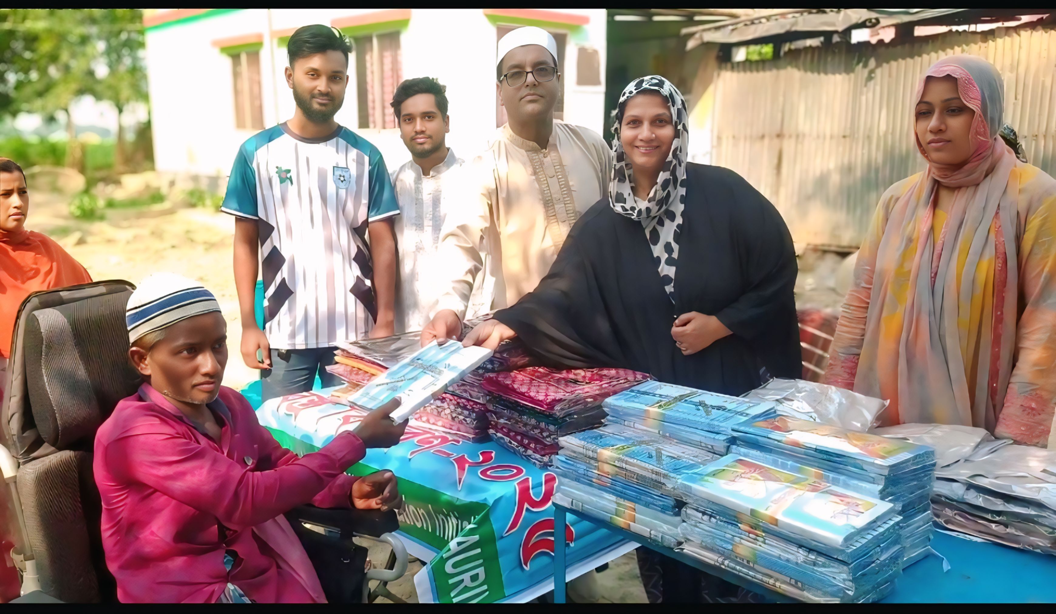 দেলদুয়ারে সুবিধাবঞ্চিতদের মাঝে ঈদ উপহার বিতরণ